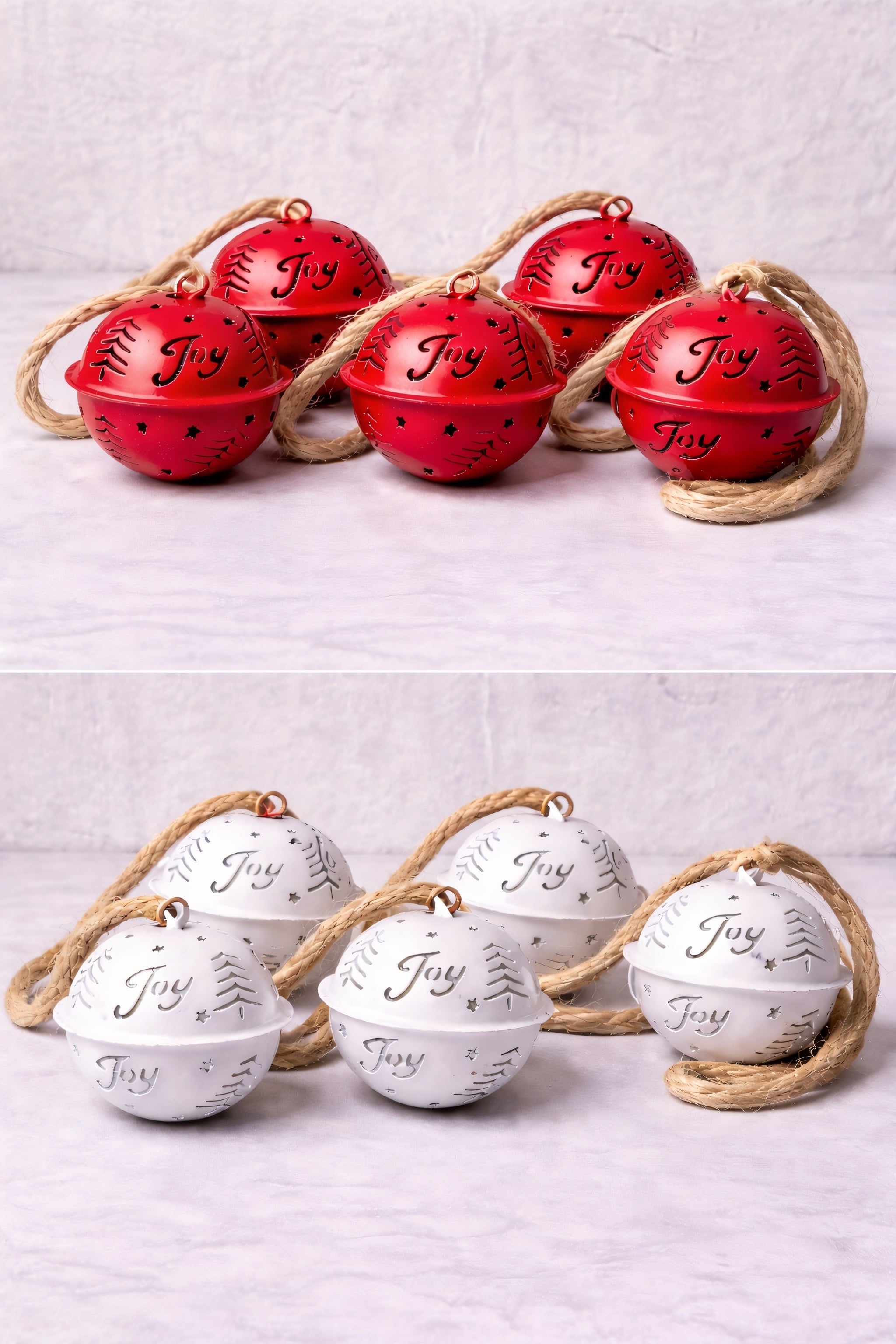 ITEM KOP 45949 - 2"X27.5" METAL JOY BELL GARLAND WITH 6 BELLS - 2 ASSORTED