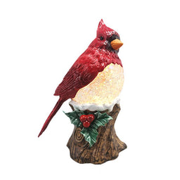 ITEM KOP 46874 - 7.5"X5"X10" CARDINAL WITH SNOWGLOBE IN ITS BELLY