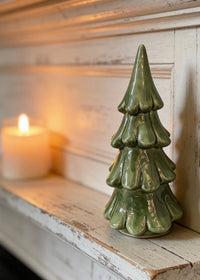 ITEM KOP 47275 - 4.75"X10.5" GREEN CERAMIC TREE