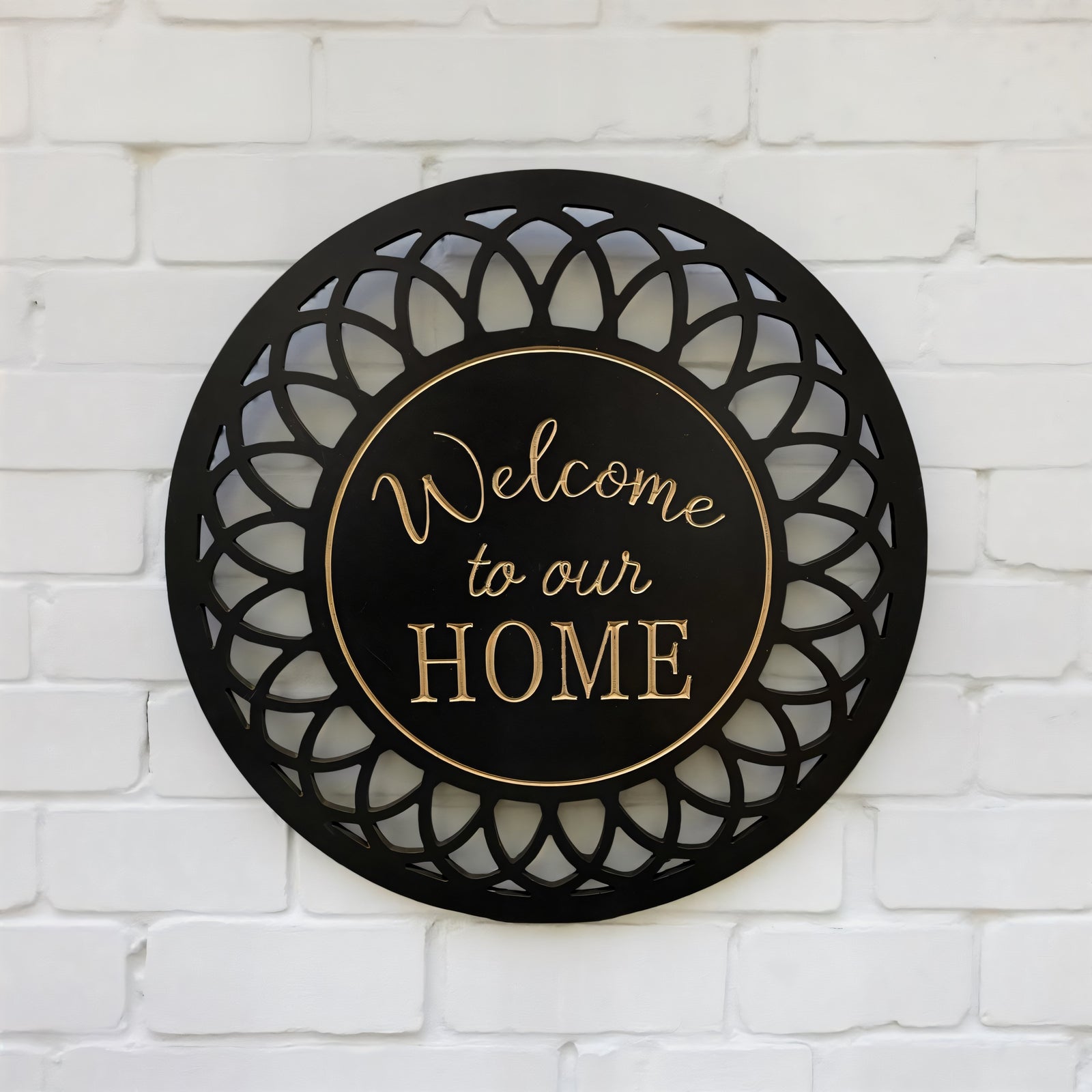 ITEM KOP 52545 - 19.5" ROUND WELCOME PLAQUE