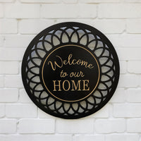 ITEM KOP 52545 - 19.5" ROUND WELCOME PLAQUE