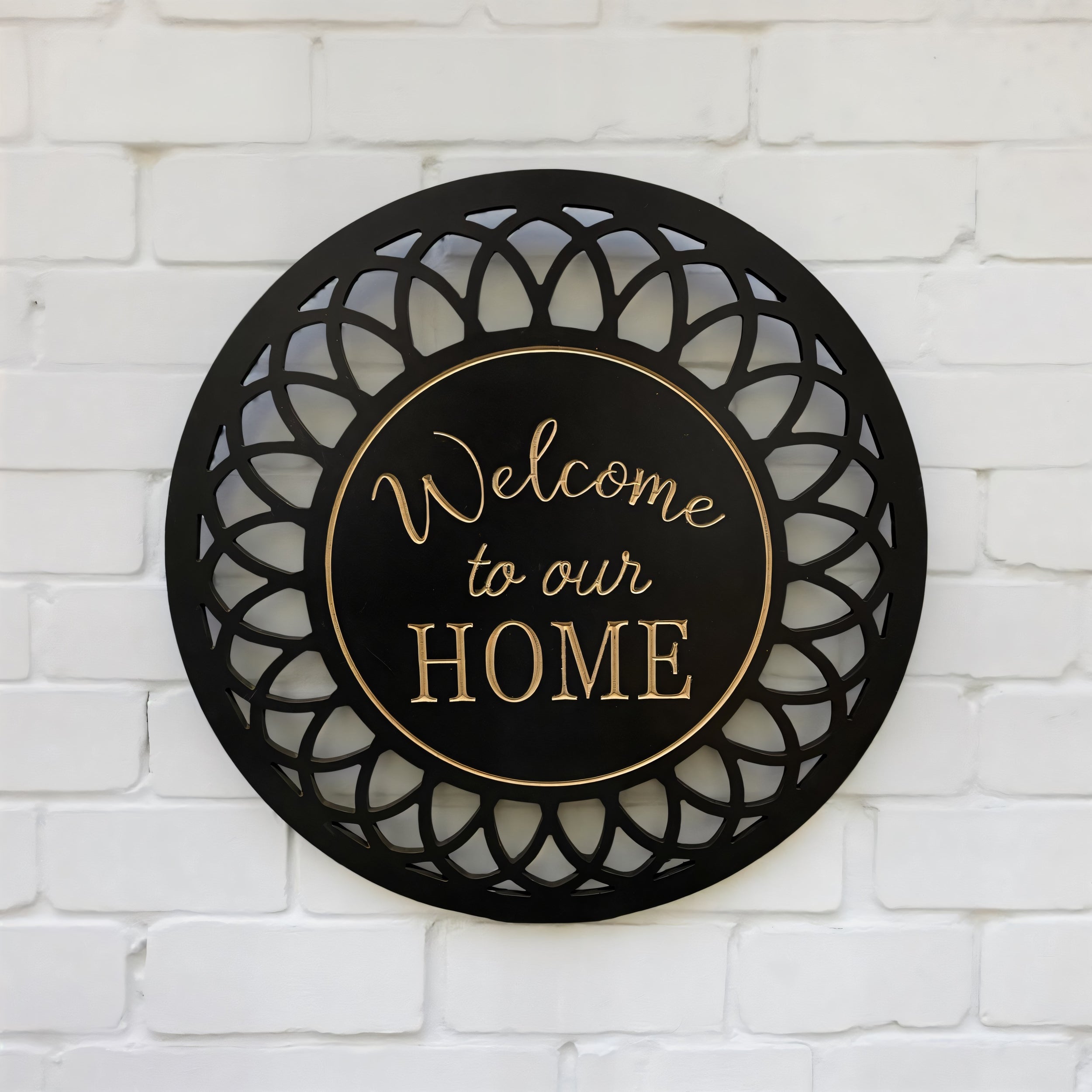ITEM KOP 52545 - 19.5" ROUND WELCOME PLAQUE