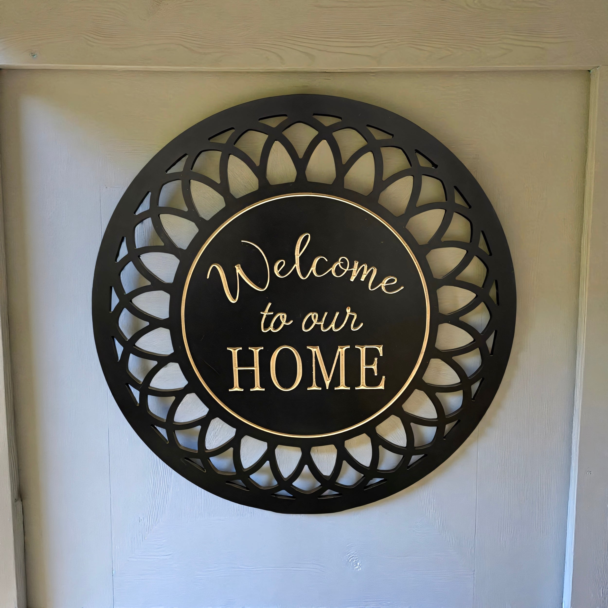 ITEM KOP 52545 - 19.5" ROUND WELCOME PLAQUE