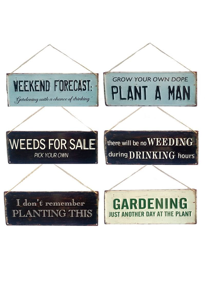 ITEM KOP 52551 - 15.5"X6" FUNNY GARDEN SIGNS