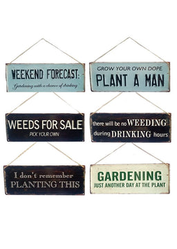 ITEM KOP 52551 - 15.5"X6" FUNNY GARDEN SIGNS