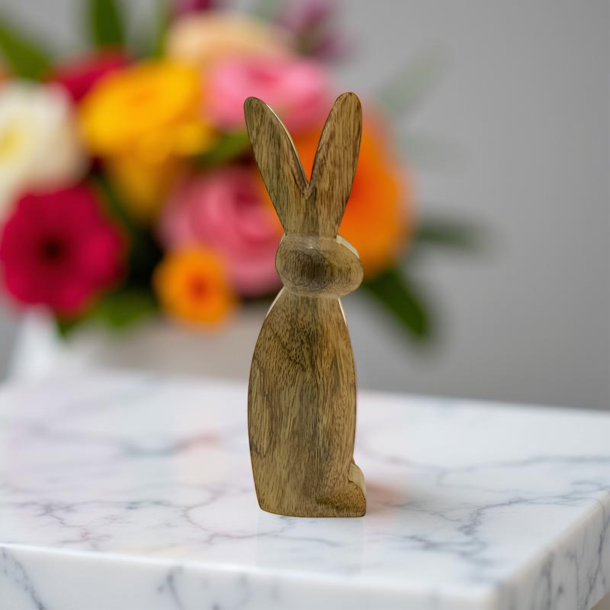 ITEM KOP 52728 - 2"X1"X7.75" MANGO WOOD RABBIT