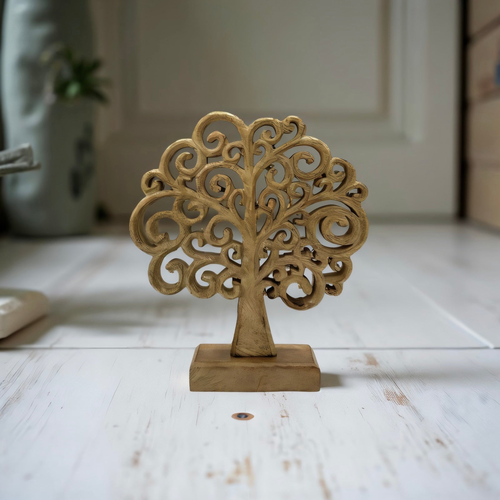 ITEM KOP 52733 - 8.75" X 7.75" WOODEN SWIRLY TREE