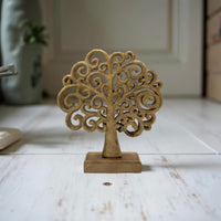 ITEM KOP 52733 - 8.75" X 7.75" WOODEN SWIRLY TREE