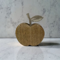 ITEM KOP 52745 - 6.25" X 5.5" WOODEN APPLE WITH METAL STEM