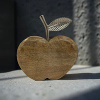 ITEM KOP 52746 - 7.75" X 7" WOODEN APPLE WITH METAL STEM