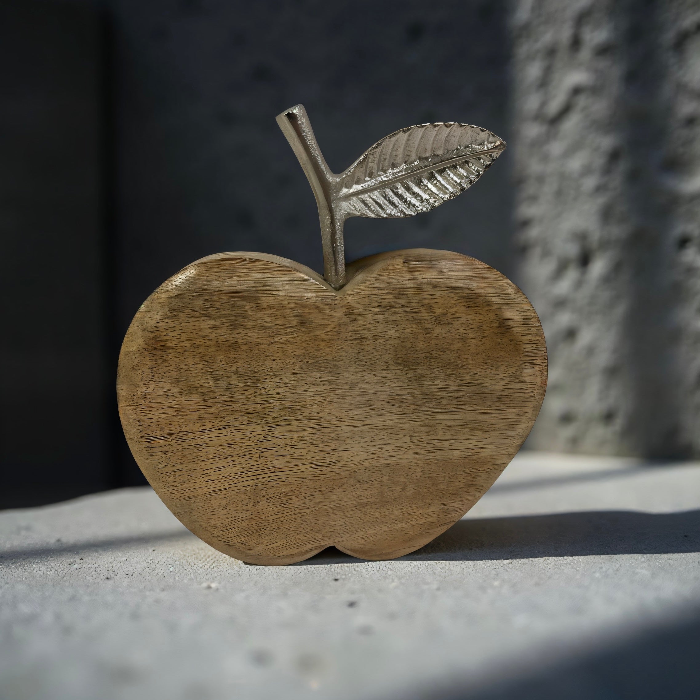 ITEM KOP 52746 - 7.75" X 7" WOODEN APPLE WITH METAL STEM