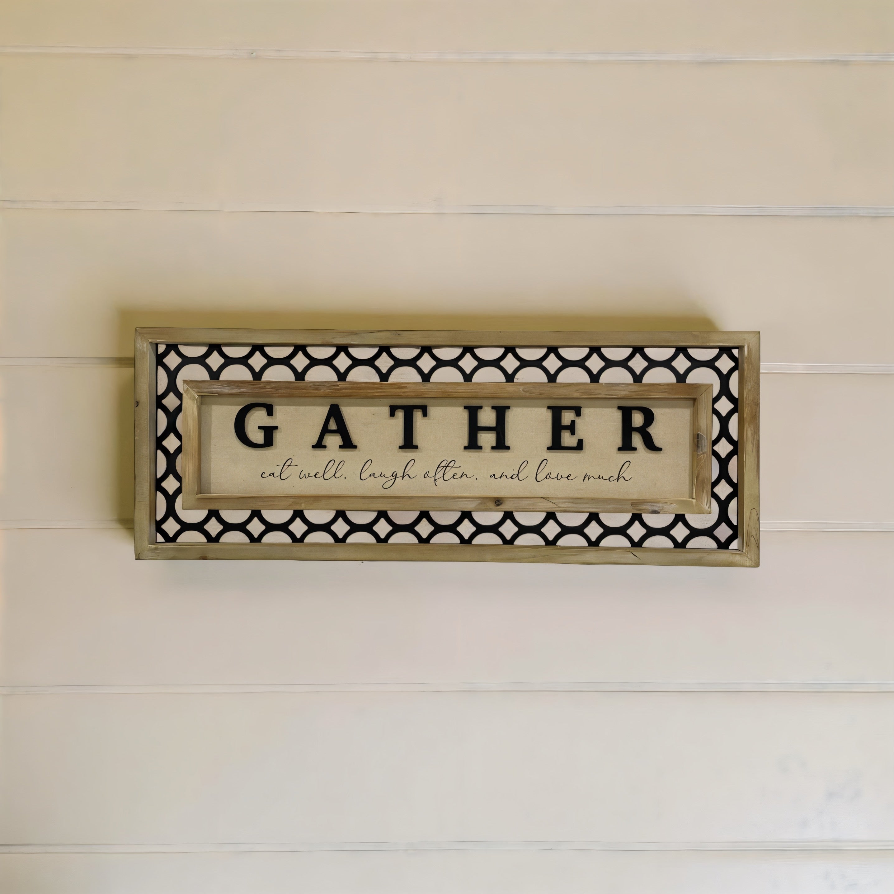 ITEM KOP 53201 - 31" X 11.75" GATHER SIGN WITH METAL