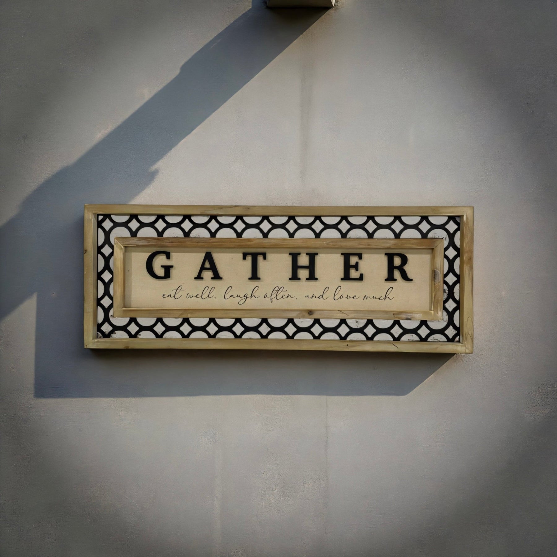 ITEM KOP 53201 - 31" X 11.75" GATHER SIGN WITH METAL