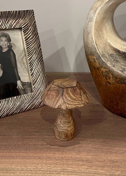 ITEM KOP 53601 - 4"X4.75" WOODEN MUSHROOM