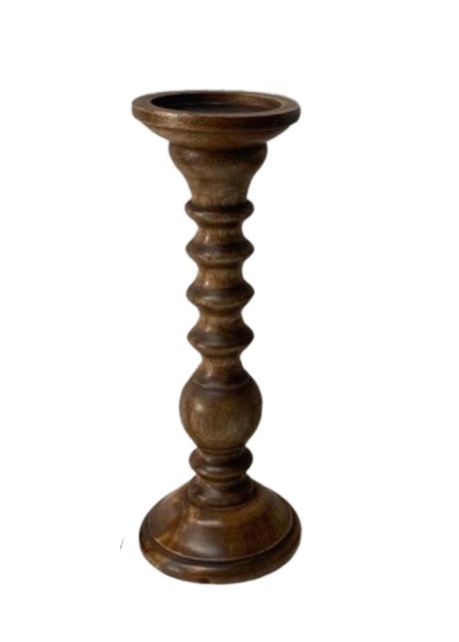 ITEM KOP 53623 - 3.5"X12" WOOD CANDLE HOLDER