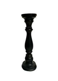 ITEM KOP 53625 - 5"X15" BLACK WOODEN CANDLE HOLDER