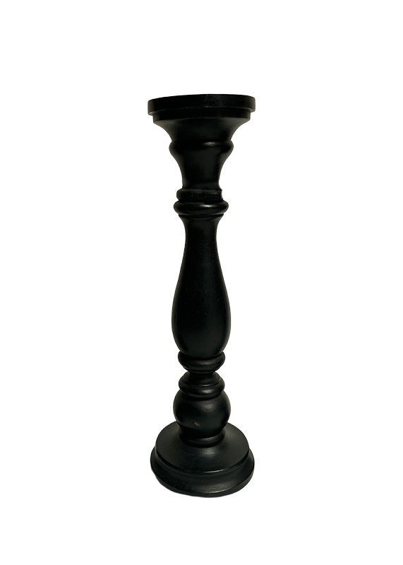 ITEM KOP 53625 - 5"X15" BLACK WOODEN CANDLE HOLDER