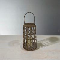 ITEM KOP 70503 - 8.25" X 13.75" LED BAMBOO LANTERN