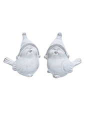 ITEM KOP 80717 - 4"X2.5"X4.5" PORCELAIN BIRDS WITH HATS