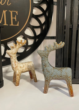 ITEM KOP 80748 - 3.5"X2"X5.25" CERAMIC FRONT FACING REINDEER