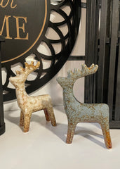 ITEM KOP 80748 - 3.5"X2"X5.25" CERAMIC FRONT FACING REINDEER