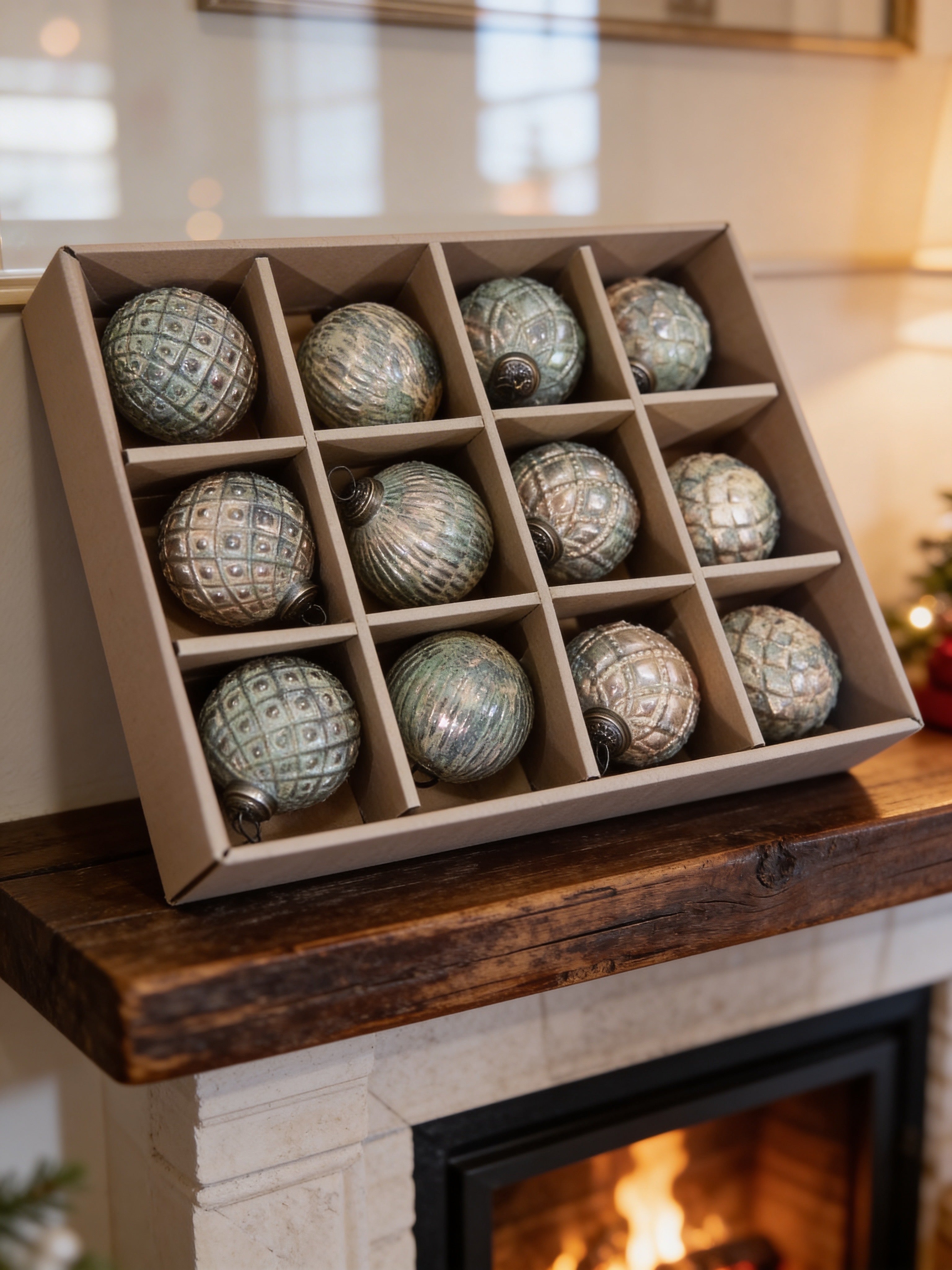 ITEM KOP 80902 - 3.25" RUSTIC COPPER PINECONE ORNAMENTS - SET OF 12
