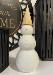 ITEM KOP 81707 - 4"X10.75" PORCELAIN SNOWMAN FIGURINE