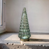 ITEM KOP 82624 - 4"X10" GREEN GLASS LED TREE