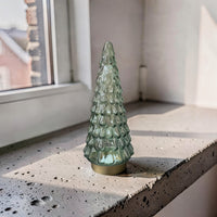 ITEM KOP 82624 - 4"X10" GREEN GLASS LED TREE
