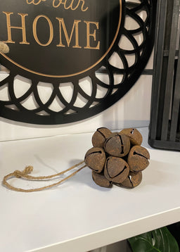 ITEM KOP 82743 - 3.25" BROWN METAL BELL ORNAMENT