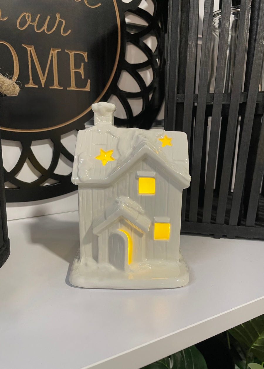 ITEM KOP 83422 - 11" X 10" X 16" WHITE LED HOUSE · Tri W Imports