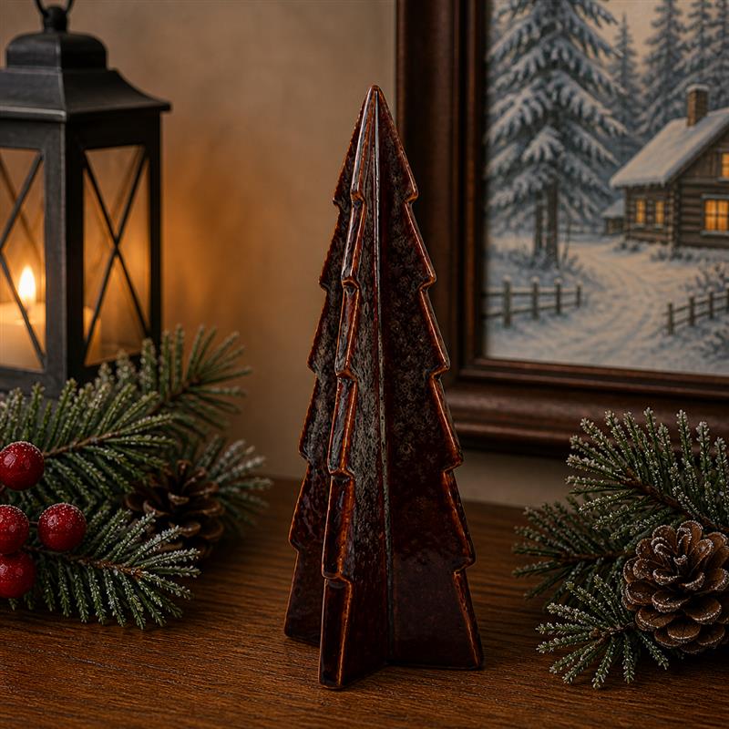 ITEM KOP 83430 - 4"X4"X11" CERAMIC GLAZED TREE LARGE