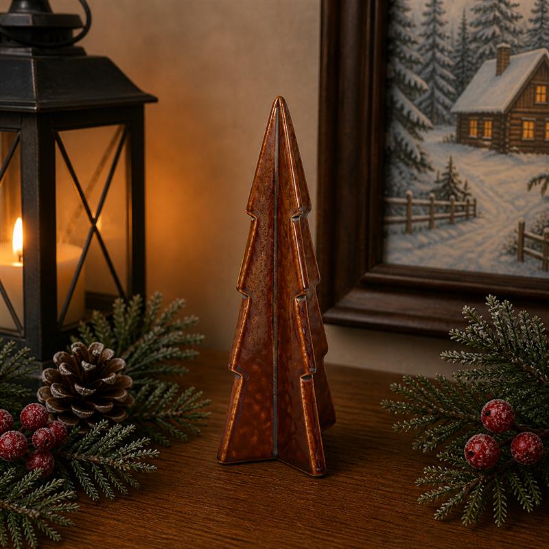 ITEM KOP 83432 - 3"X3"X7.5" CERAMIC GLAZED TREE SMALL