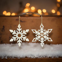 ITEM KOP 83818 - 6"D MDF SNOWFLAKE WITH WHITE ENAMEL COATING
