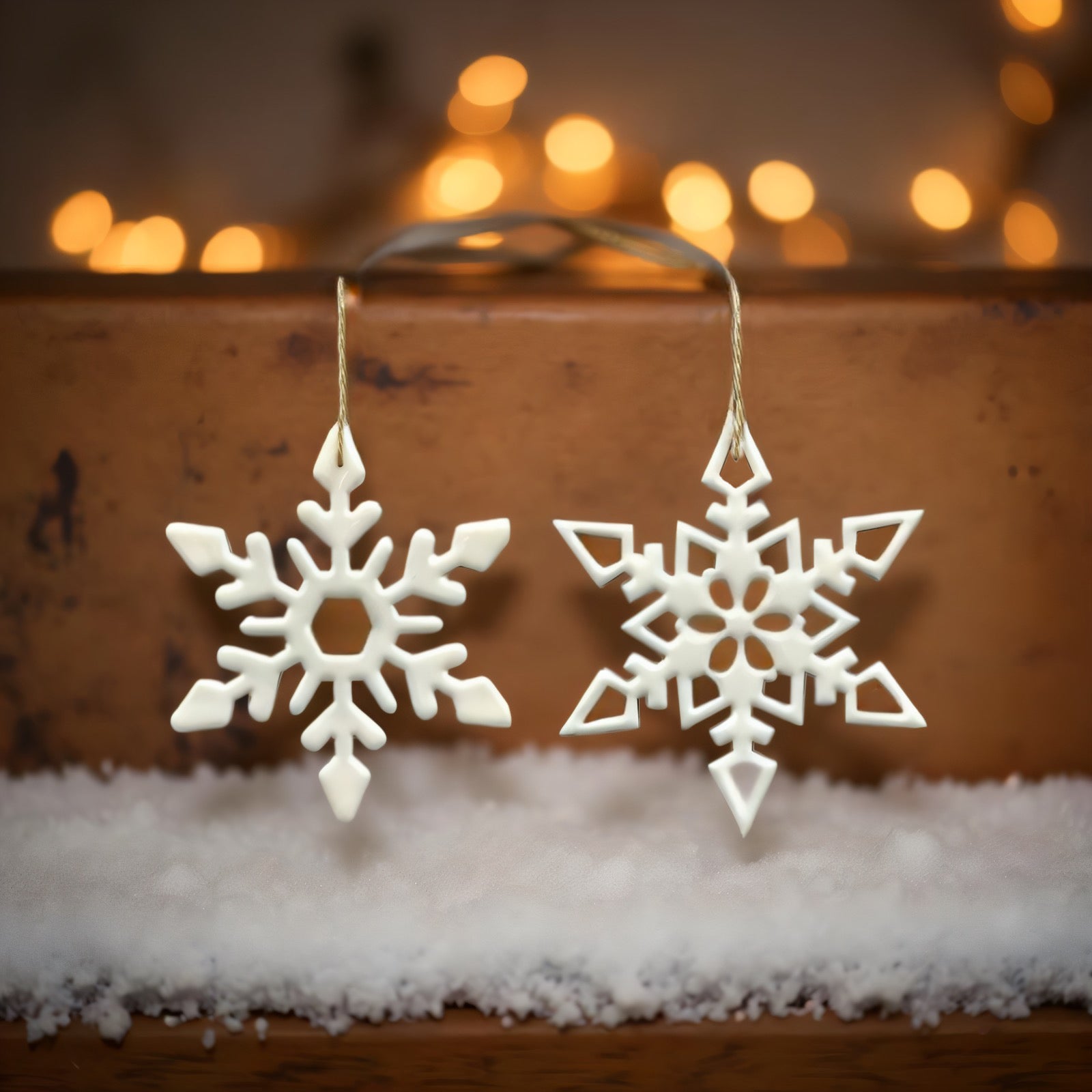 ITEM KOP 83818 - 6"D MDF SNOWFLAKE WITH WHITE ENAMEL COATING