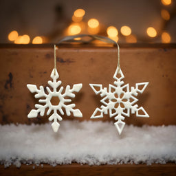 ITEM KOP 83818 - 6"D MDF SNOWFLAKE WITH WHITE ENAMEL COATING
