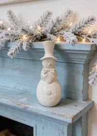 ITEM KOP 86512- 5"X12" CERAMIC WHITE SNOWMAN LARGE