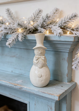 ITEM KOP 86512- 5"X12" CERAMIC WHITE SNOWMAN LARGE
