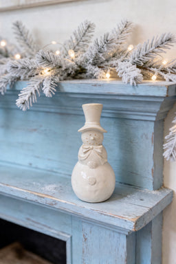 ITEM KOP 86513- 4"X9.5" CERAMIC WHITE SNOWMAN MEDIUM