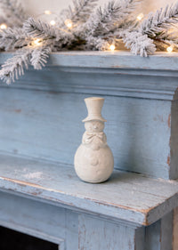 ITEM KOP 86514- 3"X8"  CERAMIC WHITE SNOWMAN SMALL