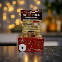 ITEM LI29-632 - 30 WARM WHITE LED INDOOR LIGHTS WITH A 6 HOUR TIMER