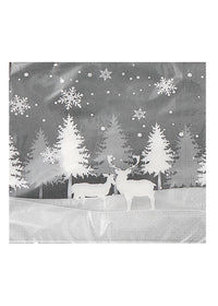 ITEM XMSS2025AG - 20 PACK REINDEER FOREST NAPKINS--3 PLY