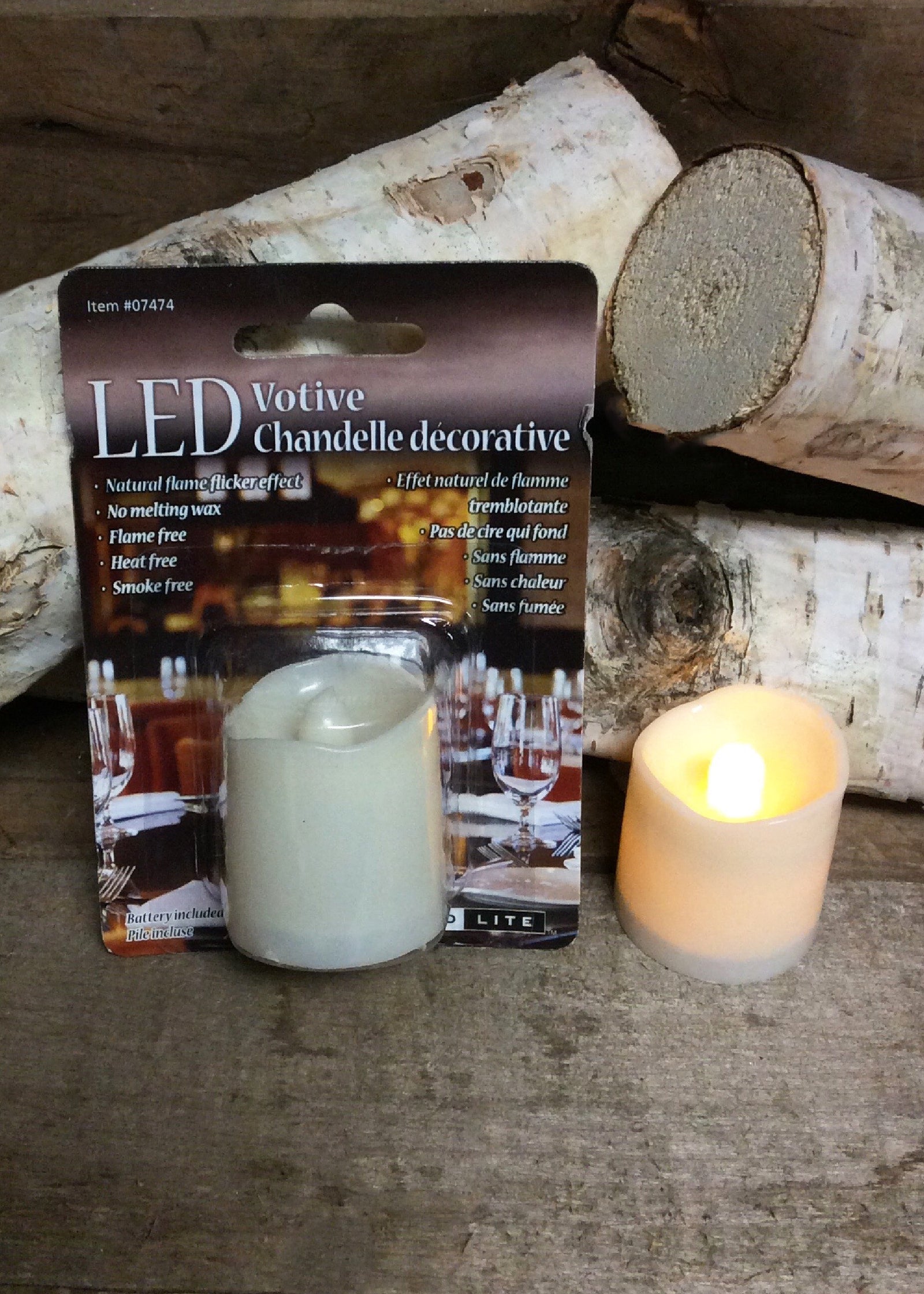 ITEM C 07474 - LED VOTIVE WITH BATTERY