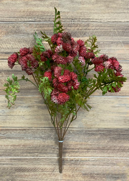 ITEM 10167 BURMV - 16" BURGUNDY MAUVE FRESH TOUCH SEDUM CLUSTER BUSH X 7