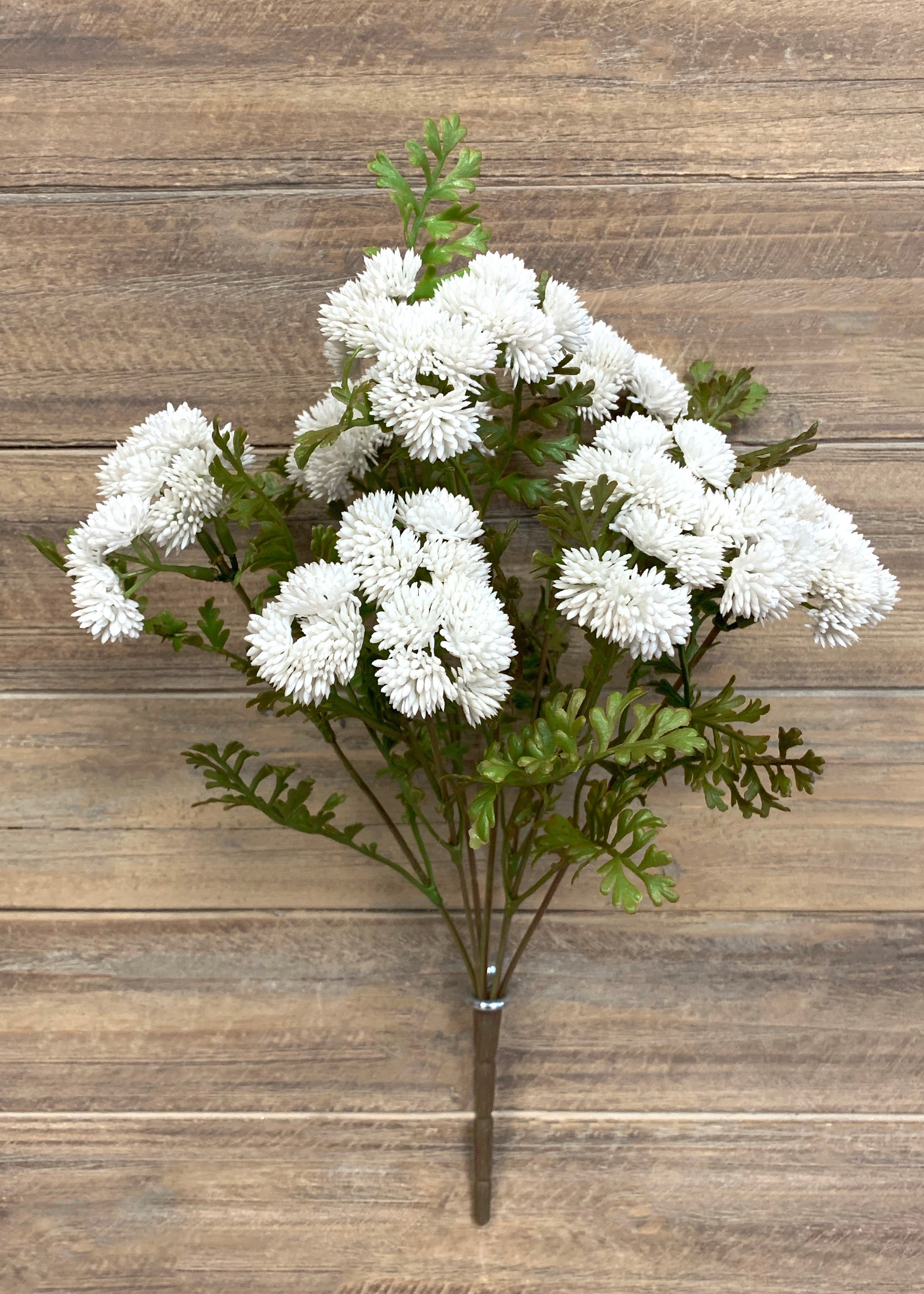 ITEM 10167 W - 16" WHITE FRESH TOUCH SEDUM CLUSTER BUSH X 7