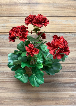 ITEM 10172R -  16.5" RED GERANIUM BUSH
