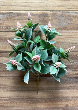 ITEM 10173PK -  15" PINK HYACINTH BUSH WITH 9 STEMS