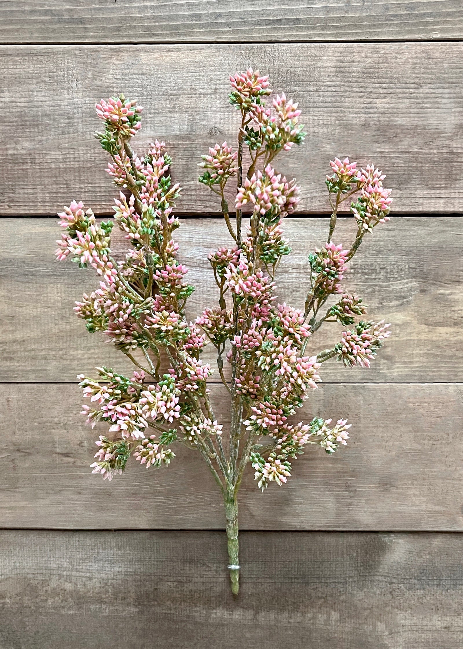 ITEM 10179 PK - 17" PINK SEEDED EUCALYPTUS BUSH WITH 9 STEMS