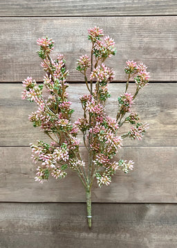 ITEM 10179 PK - 17" PINK SEEDED EUCALYPTUS BUSH WITH 9 STEMS
