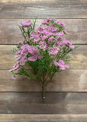 ITEM 10180 PK - 17" PINK QUEEN'S LACE BUSH WITH 9 STEMS
